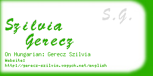 szilvia gerecz business card